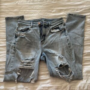 American Eagle Distressed Mom Jeans